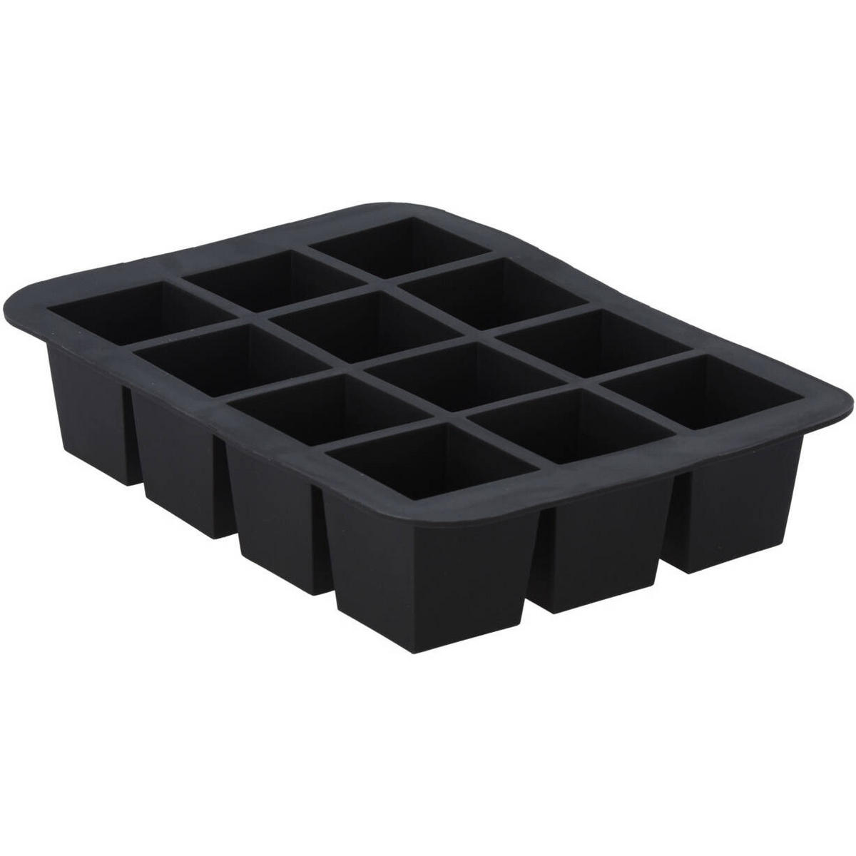 EISWÜRFELFORMER 12 Würfel 19/14/4 cm - Anthrazit, Kunststoff (14/4/19cm) - Excellent Houseware