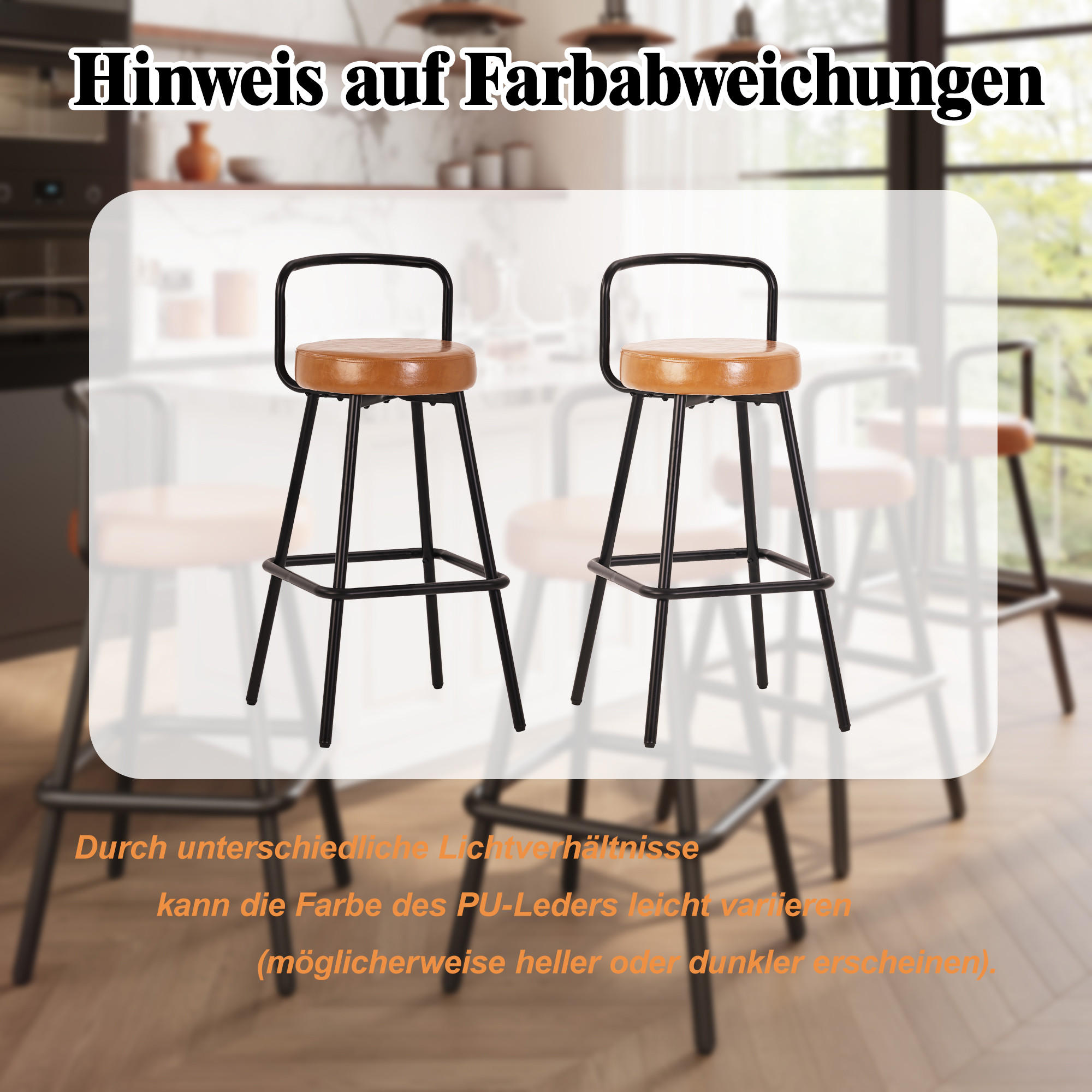 ComfortXL Barhocker Braun 37x90.5x37 cm