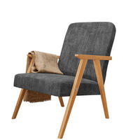 SESSEL Petra 81x63 cm im minimalistischen Stil Scandinavian, Holz, dunkelgrau - Dunkelgrau, Holz (59/81/63cm) - Margaret Hadas24