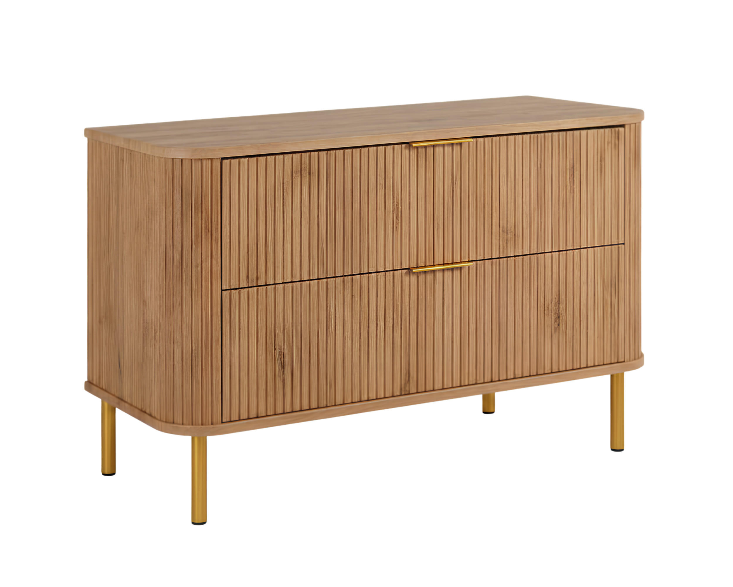 BADEZIMMERSCHRANK : Farbe Eiche Craft, Griff gold, Füße gold, 100 x 41,5 x 66,7 cm - Eichefarben/Goldfarben, Holzwerkstoff (100/66.7/41.5cm) - 3XE LIVING