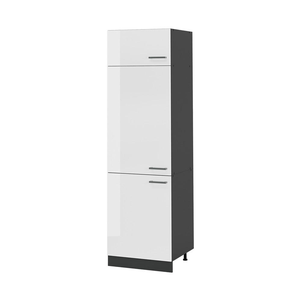 HÖGSKÅP R-Line, Vit högblank/antracit, 60 cm Vit högglans, Antracit 206.8/60/57.2 cm