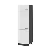 DULAP ÎNALT R-Line, Alb lucios ridicat/antracit, 60 cm - alb lucios/antracit, compozit lemnos (60/206.8/57.2cm) - Vicco