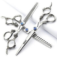 FRISEURSCHEREN Set 7 Zoll 3-teiliges Set - Silberfarben, Metall (5/1/17.7cm)