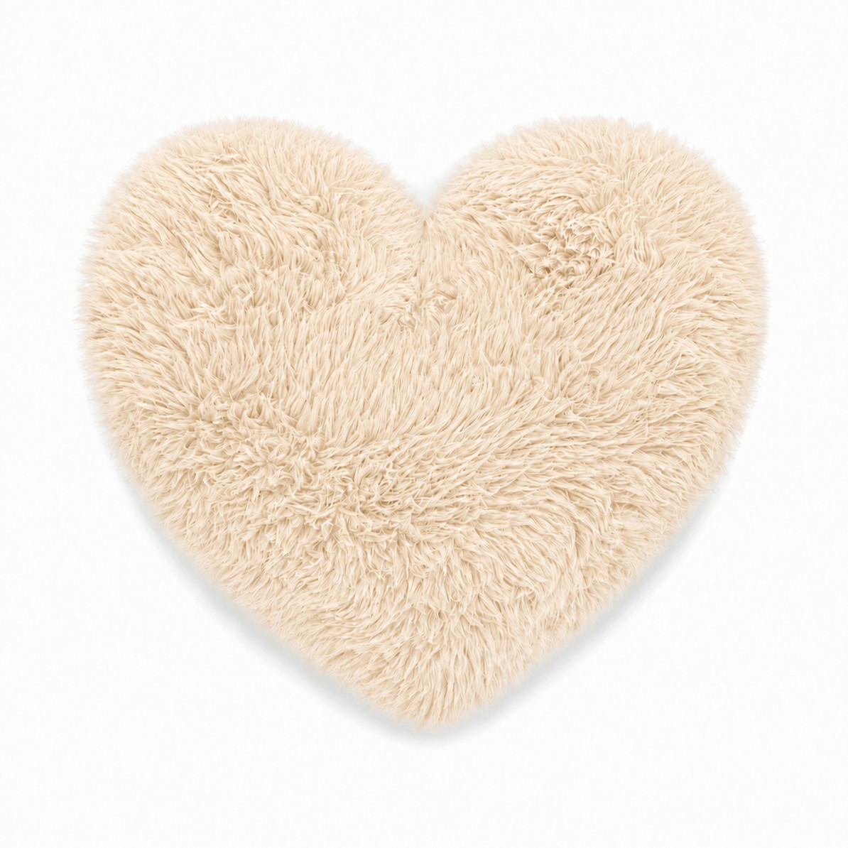 HERZKISSEN Mammoth flauschig - Beige, Textil (40/40cm) - MeowBaby