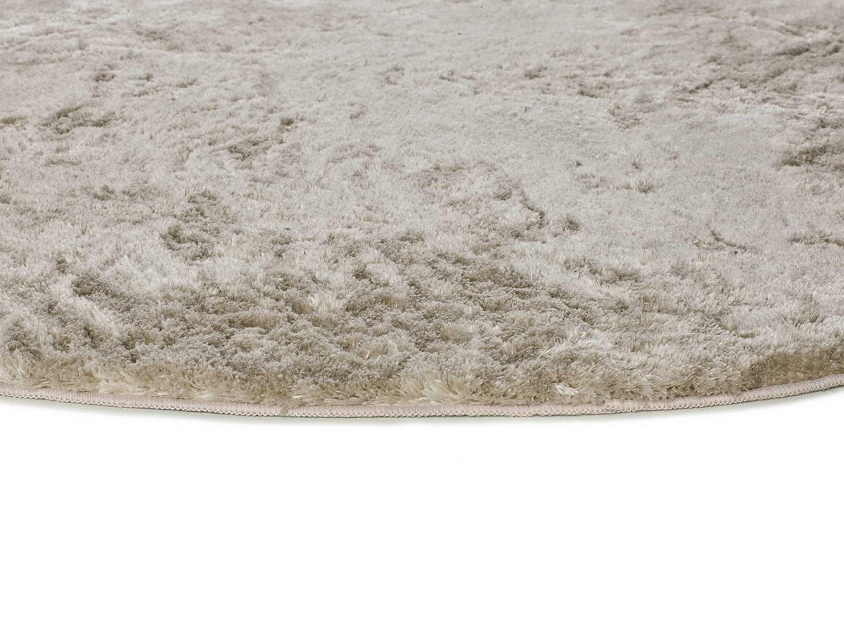 HOCHFLORTEPPICH Stein Roma 120/120 cm - Taupe, Kunststoff/Textil (120/120cm) - Atticgo