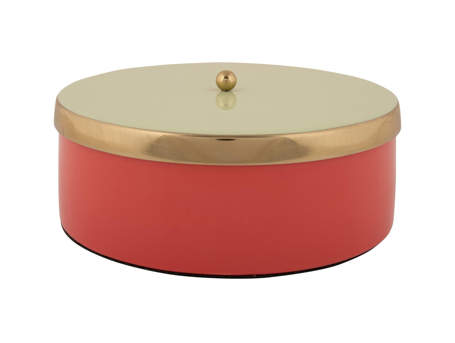 AUFBEWAHRUNGSBOX Double Funky 20/20/7 cm - Rot, Metall (20.5/7cm) - Present Time