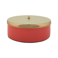 AUFBEWAHRUNGSBOX Double Funky 20/20/7 cm - Rot, Metall (20.5/7cm) - Present Time