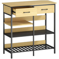 SIDEBOARD 90/40/91 cm Naturholz aus Holz mit 2 Schubladen - Naturfarben, Holz (40/91/90cm) - OKMYHOME