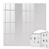 SCHLÜSSELBOX Weiß 30x30 cm – Türöffnung nach rechts - Grau - Grau, Metall (30/30/5cm) - TULUP