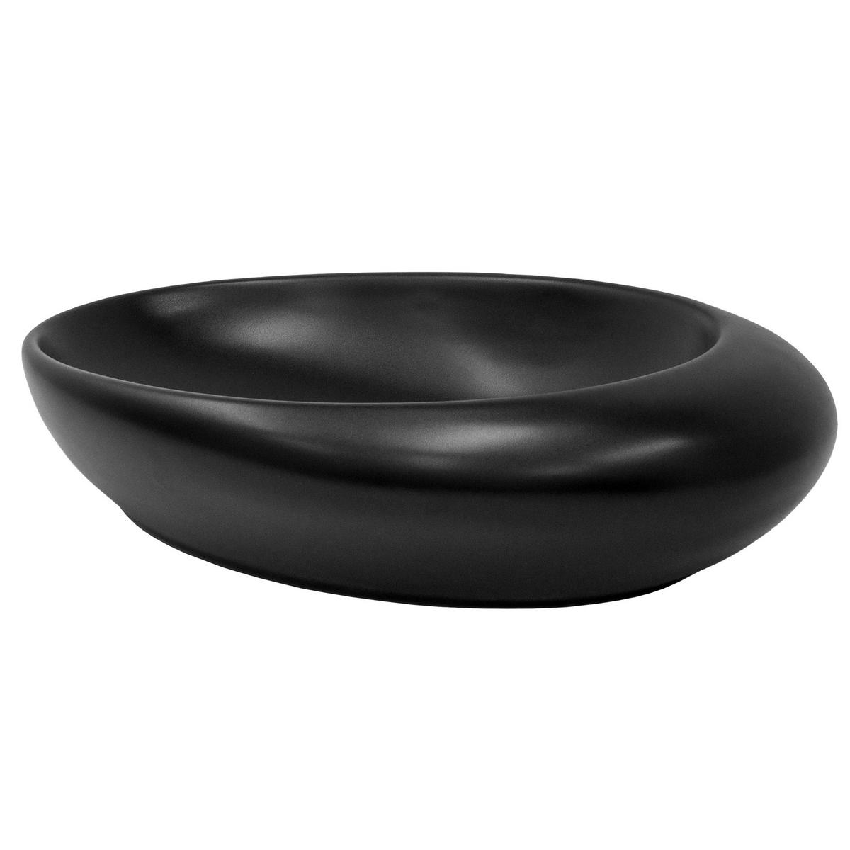 WASCHBECKEN - Schwarz, Keramik (37/58/58cm) - ML-DESIGN