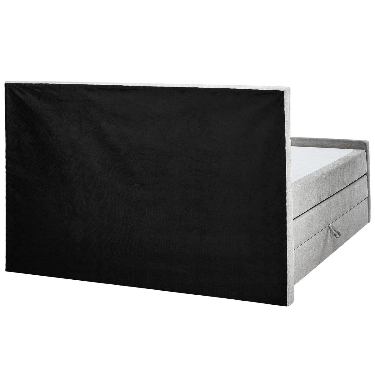 BOXSPRINGBETT 160x200 cm Grau Aristocrat - Hellgrau, Textil (160/200cm) - Beliani