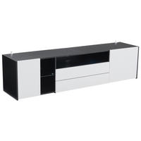TV-ELEMENT180X40X45CM TV-Standschrank mit LED-App-Steuerung für 75-Zoll-Fernseher - Weiß, Holz (52.76/21.51/59.16cm) - Raelunyi
