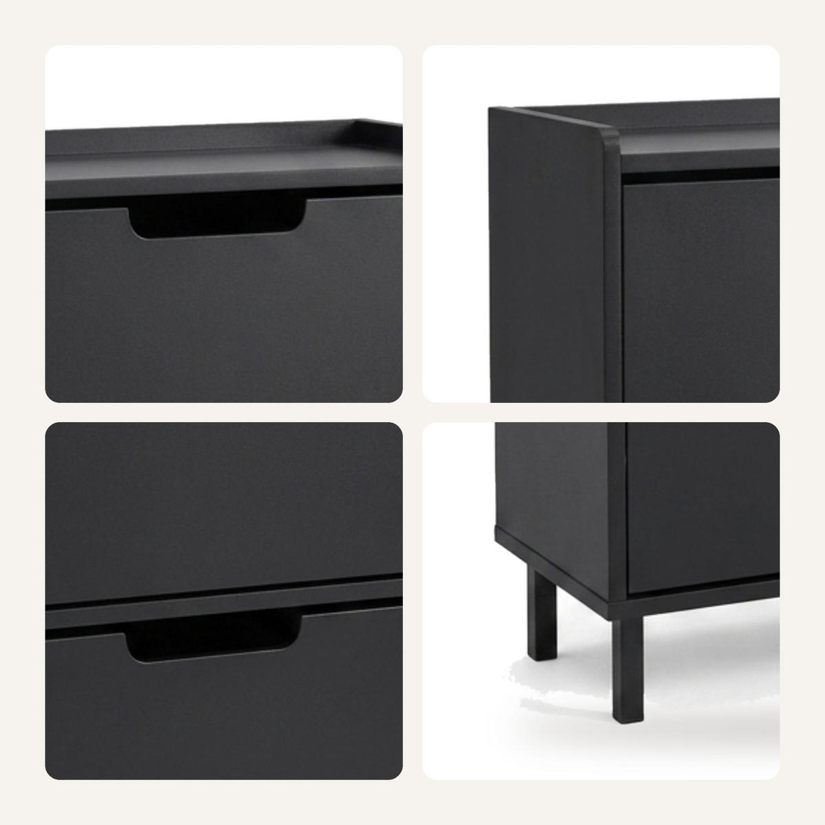 SCHUHSCHRANK Schwarz 2 Klappen Metallbeine 91x50x19 cm - Schwarz, Holzwerkstoff/Metall (50/91/19cm) - Relaxdays