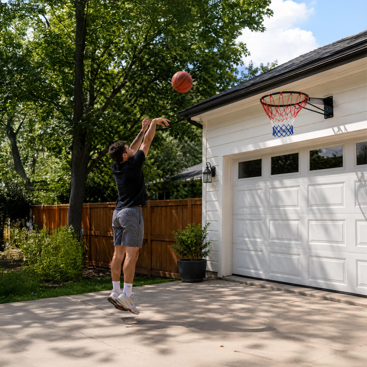 BASKETBALLKORB Schwarz Wandmontage 45 cm - Multicolor, Textil/Metall (45cm) - Relaxdays