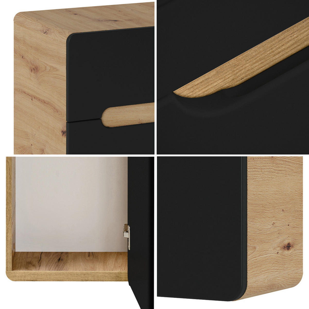 BADMÖBEL-SET 4-TLG. New-luton - Grau, Holzwerkstoff (241/200/46cm) - Lomado