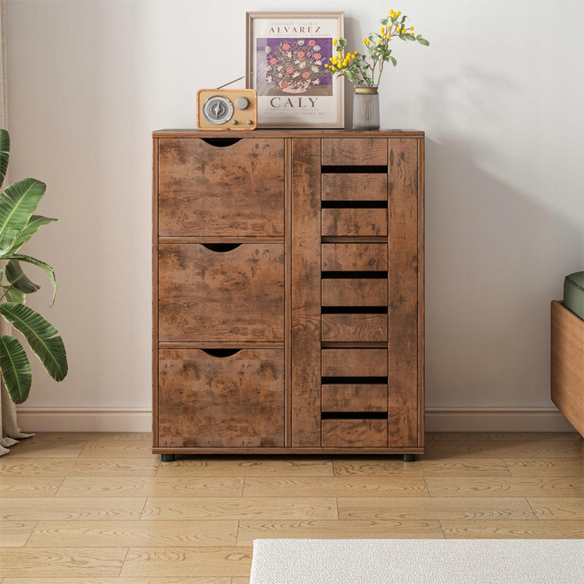 KOMMODE, braun 60.05/30.05/80.15 - Braun, Holzwerkstoff (60/80/30cm) - Rexo