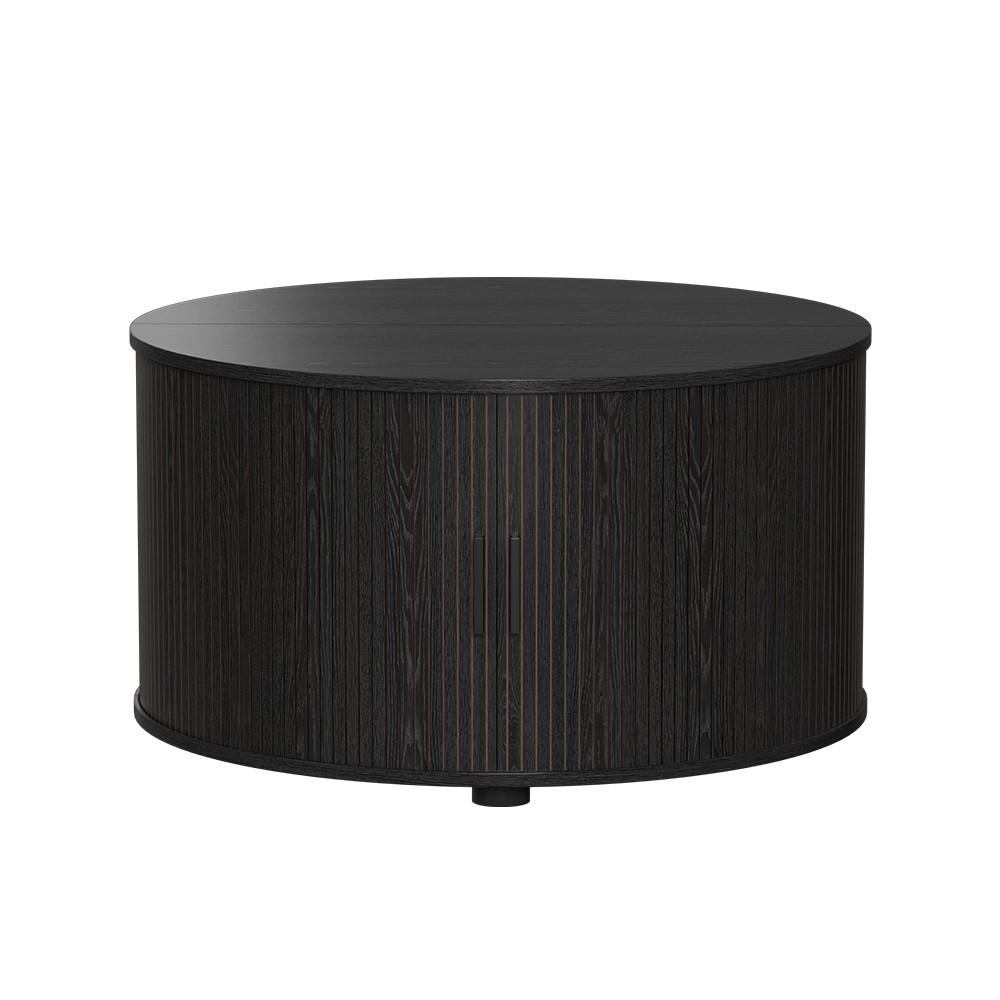 COUCHTISCH Selva Schwarz 80 x 80 cm mit Schiebetür - Schwarz, Holzwerkstoff (80/80/45cm) - Vicco