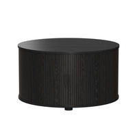 COUCHTISCH Selva Schwarz 80 x 80 cm mit Schiebetür - Schwarz, Holzwerkstoff (80/80/45cm) - Vicco