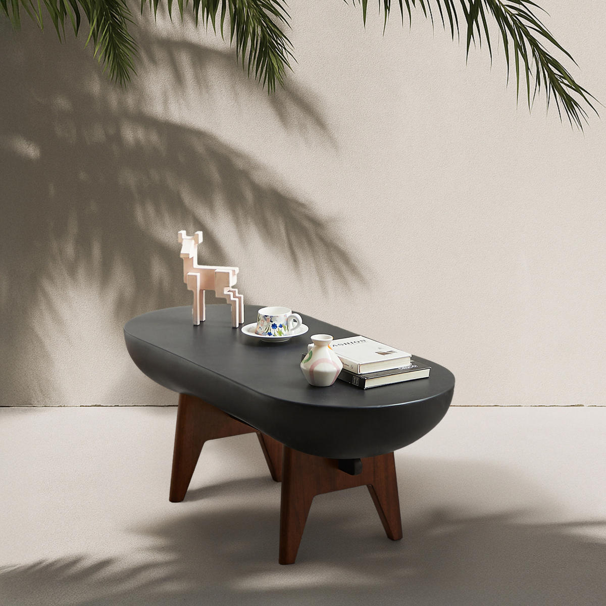 COUCHTISCH Rund Schwarz 50 X 110 X 43 cm - Schwarz, Metall (110/50/43cm) - Nordlys