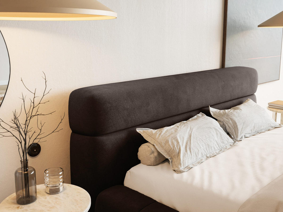 POLSTERBETT Nuuk 200x200 cm, Braun - Braun, Textil (200/200cm) - Fedve
