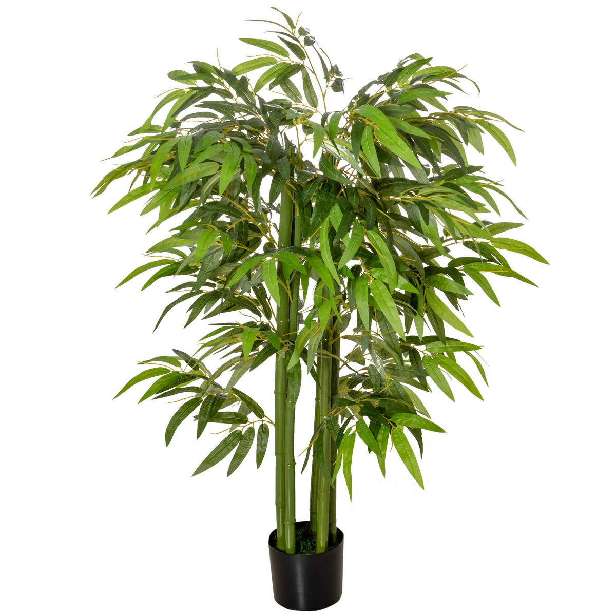 KUNSTBAMBUS DE-08574 140 cm mit Topf, 780 Blätter Grün - Grün, Kunststoff (140cm) - ComfortXL