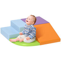 BAUSTEINSET - Orange/Hellblau, Kunststoff (45/25/45cm) - HOMCOM