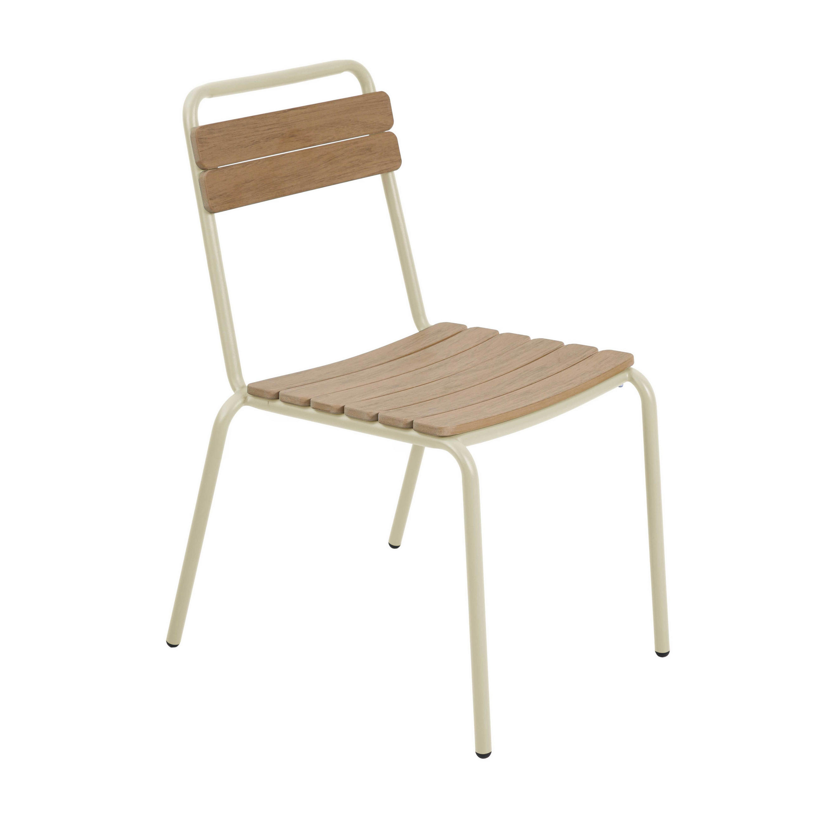 GARTENSTUHL, Creme - Beige, Metall (80/82/59cm) - Oviala