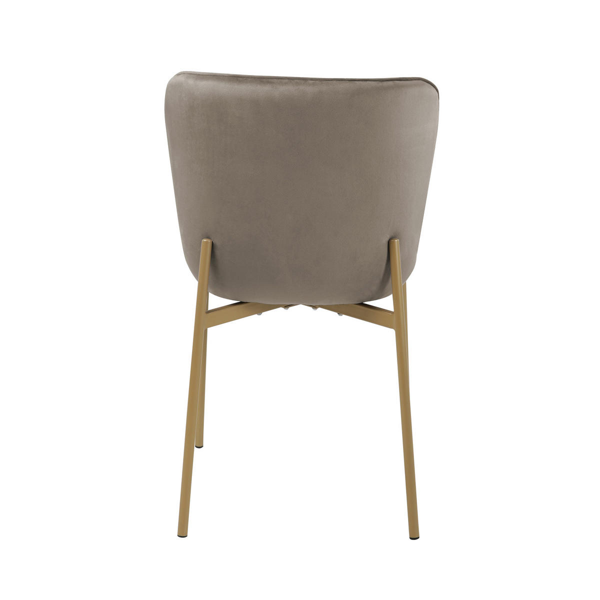 ESSZIMMERSTUHL MARY 2er Set - Taupe/Goldfarben, Textil/Metall (50/81/50cm) - SVITA