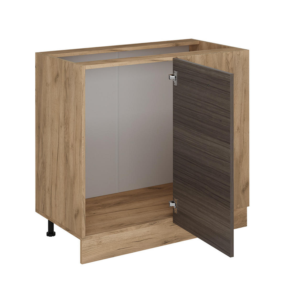 ECKUNTERSCHRANK R-Line Edelgrau 86 cm ohne Arbeitsplatte - Honigeiche/Grau, Holzwerkstoff (86/81.6/46cm) - Vicco