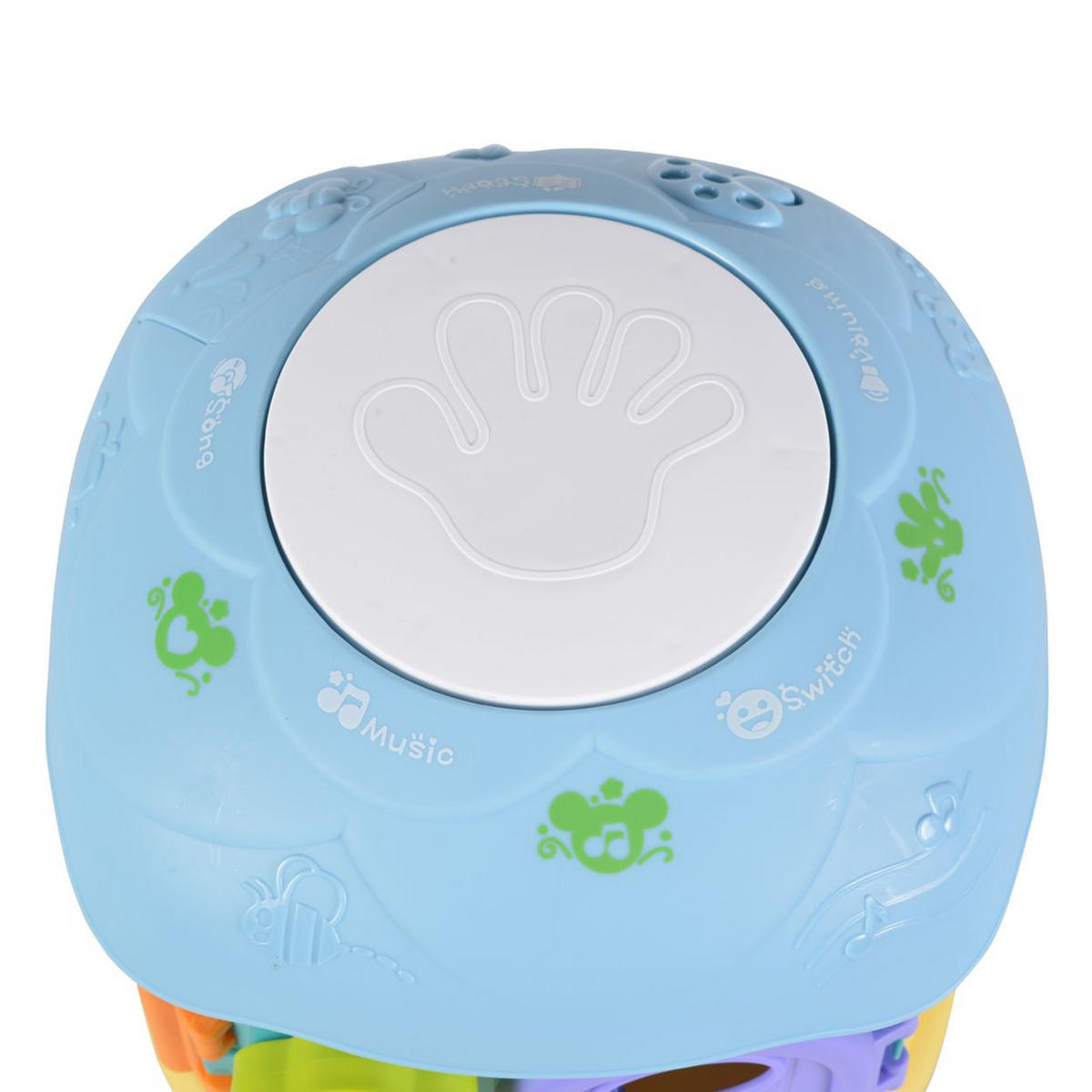 SORTIERSPIEL Pilzhaus WD3636 blau Musik, Licht, 4 Formen, Pilzhaus-Design, ab 18 Monaten, Griff - Blau, Kunststoff (22/21/22cm) - Moni