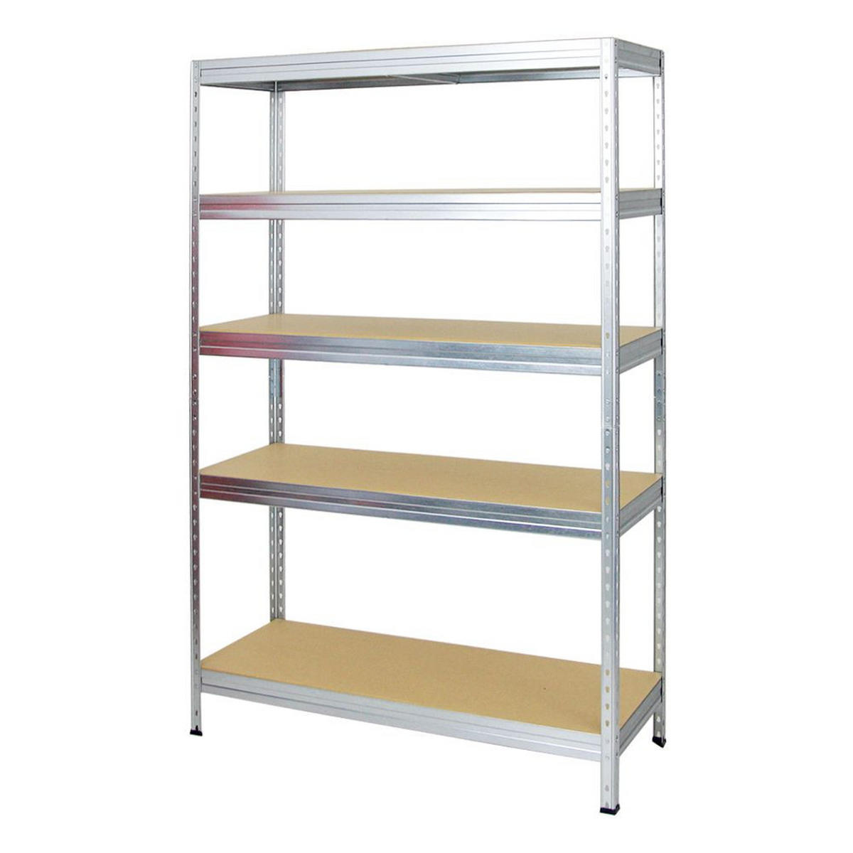 SCHWERLASTREGAL Rivet 180x120x45 cm Fachlast 250 kg Innovatives Stecksystem Verzinkt - Silberfarben, Metall (120/180/45cm) - PROREGAL