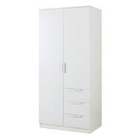 KLEIDERSCHRANK Eiselfing - Weiß, Holzwerkstoff (80/176/52cm) - [en.casa]
