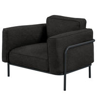 OUTDOOR-SESSEL - Schwarz, Textil/Metall (100/76/88cm) - home24