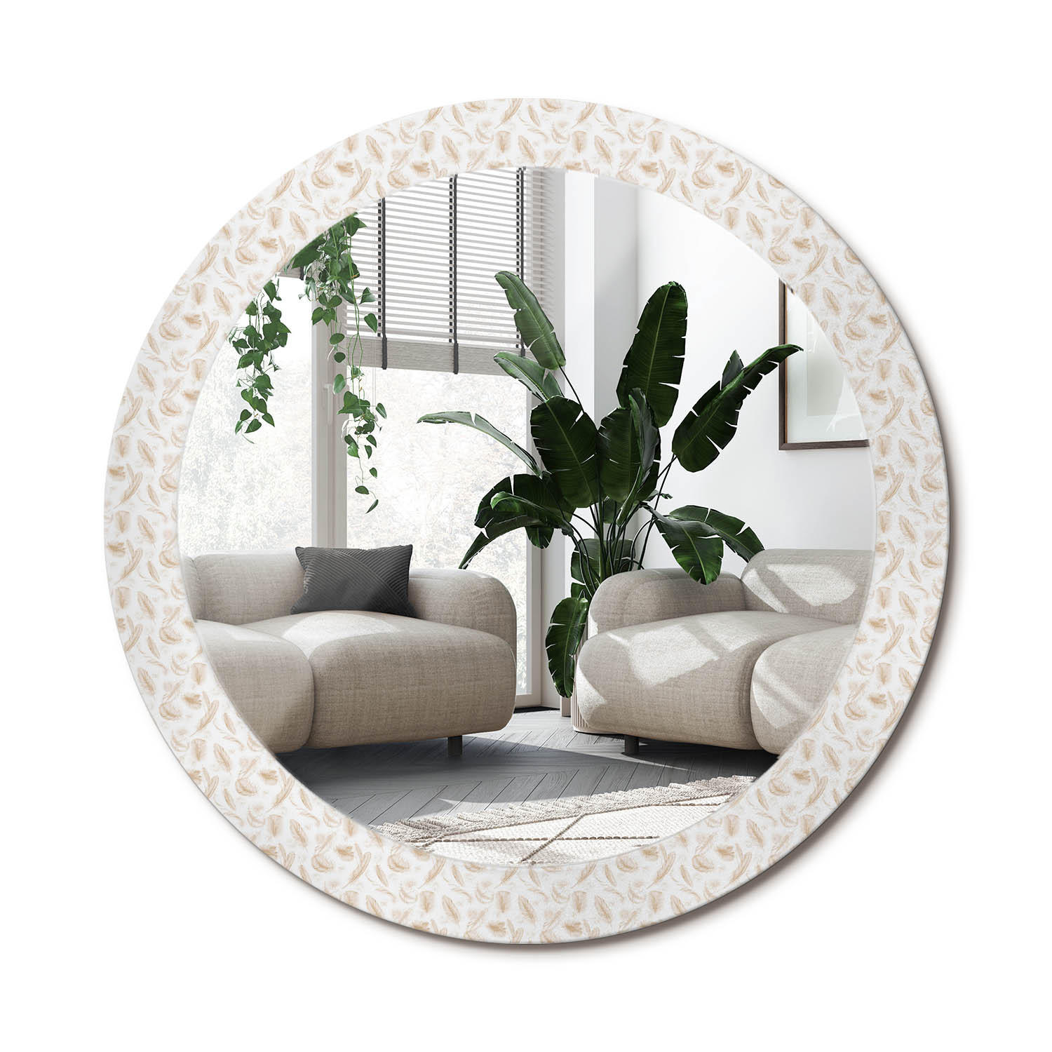 Wallfluent Spiegel Creme 80x80x0.4 cm