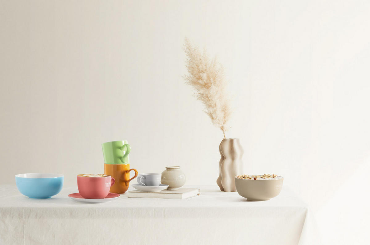 KAFFEETASSEN MIT UNTERTASSEN Liberty Pure Colors Lime Green 260 ml 6er Set - Grün, Keramik (0.26L) - Seltmann Weiden
