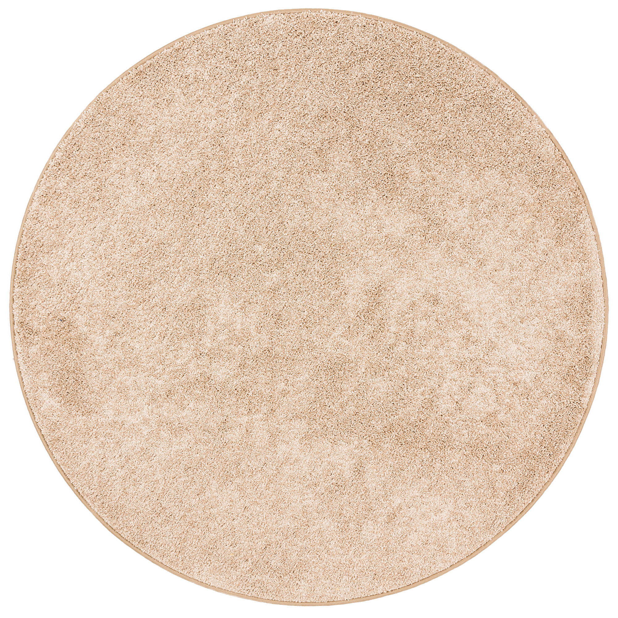 HOCHFLOR VELOURS TEPPICH MONA RUND - Naturfarben, Textil (100/100cm) - Snapstyle