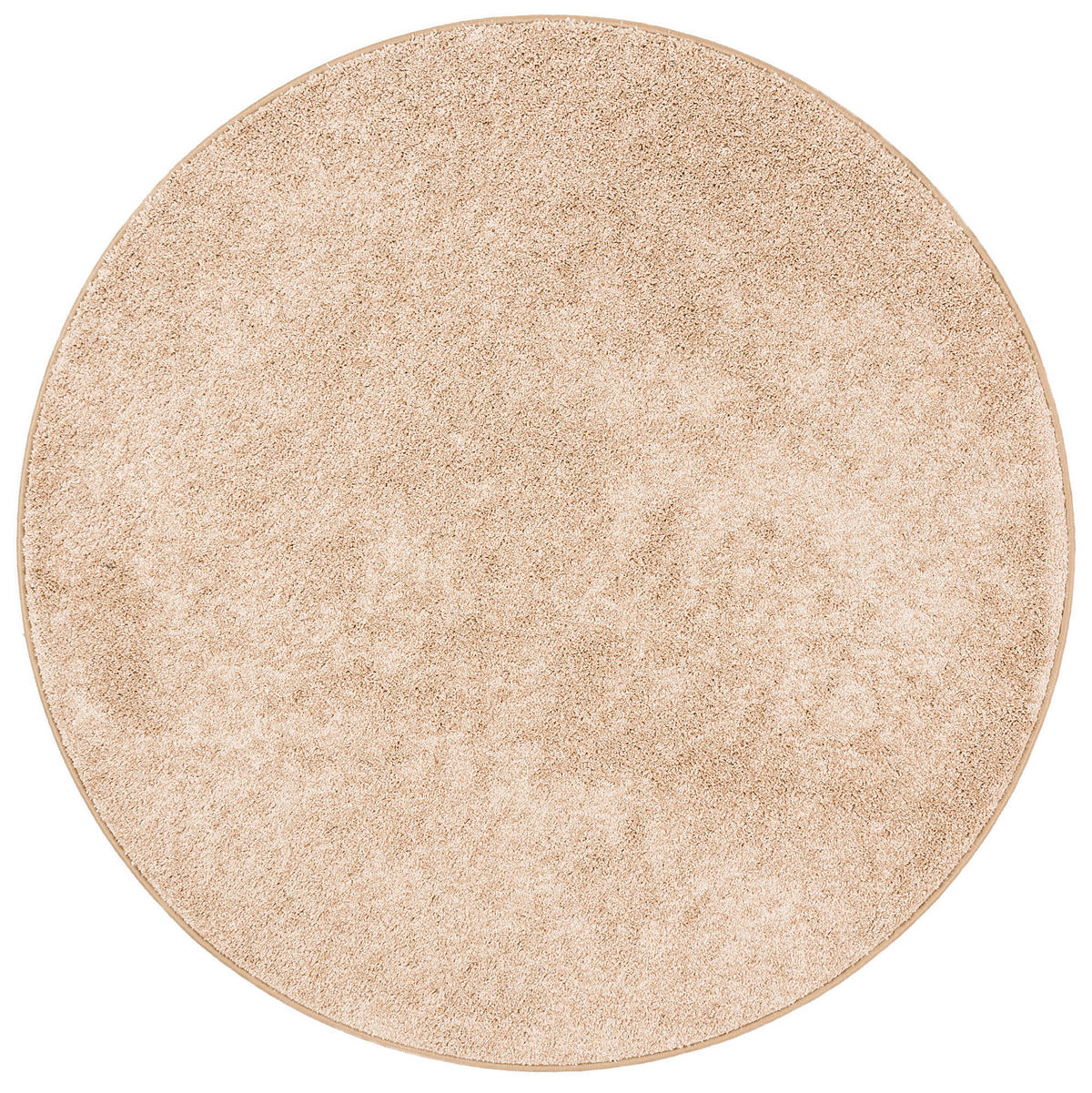 HOCHFLOR VELOURS TEPPICH MONA RUND - Naturfarben, Textil (100/100cm) - Snapstyle