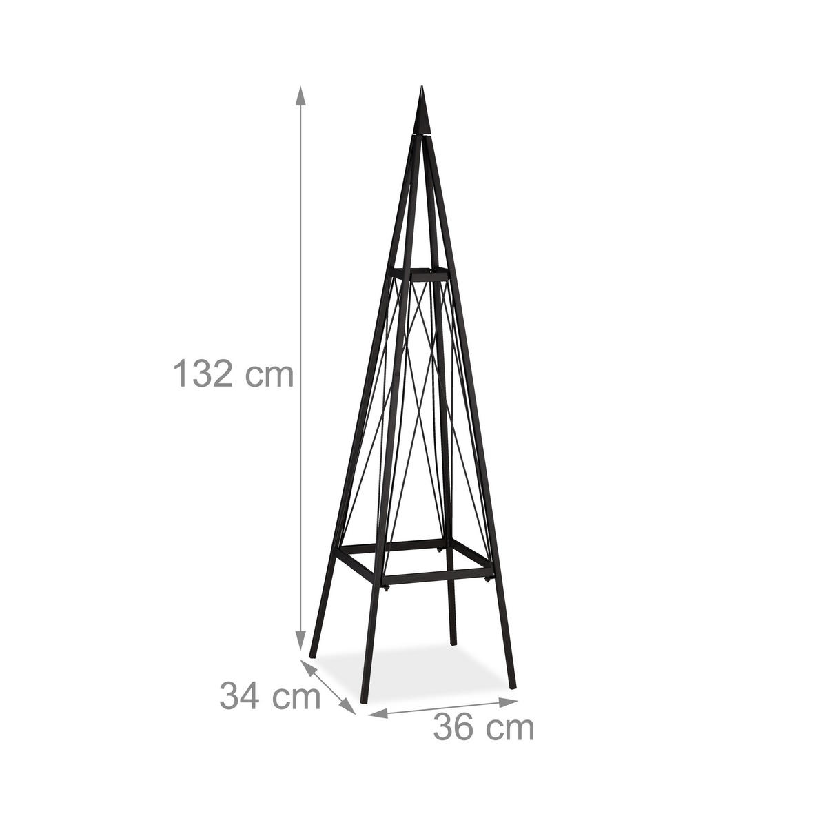 RANKHILFE - Schwarz, Metall (36/132/34cm) - Relaxdays