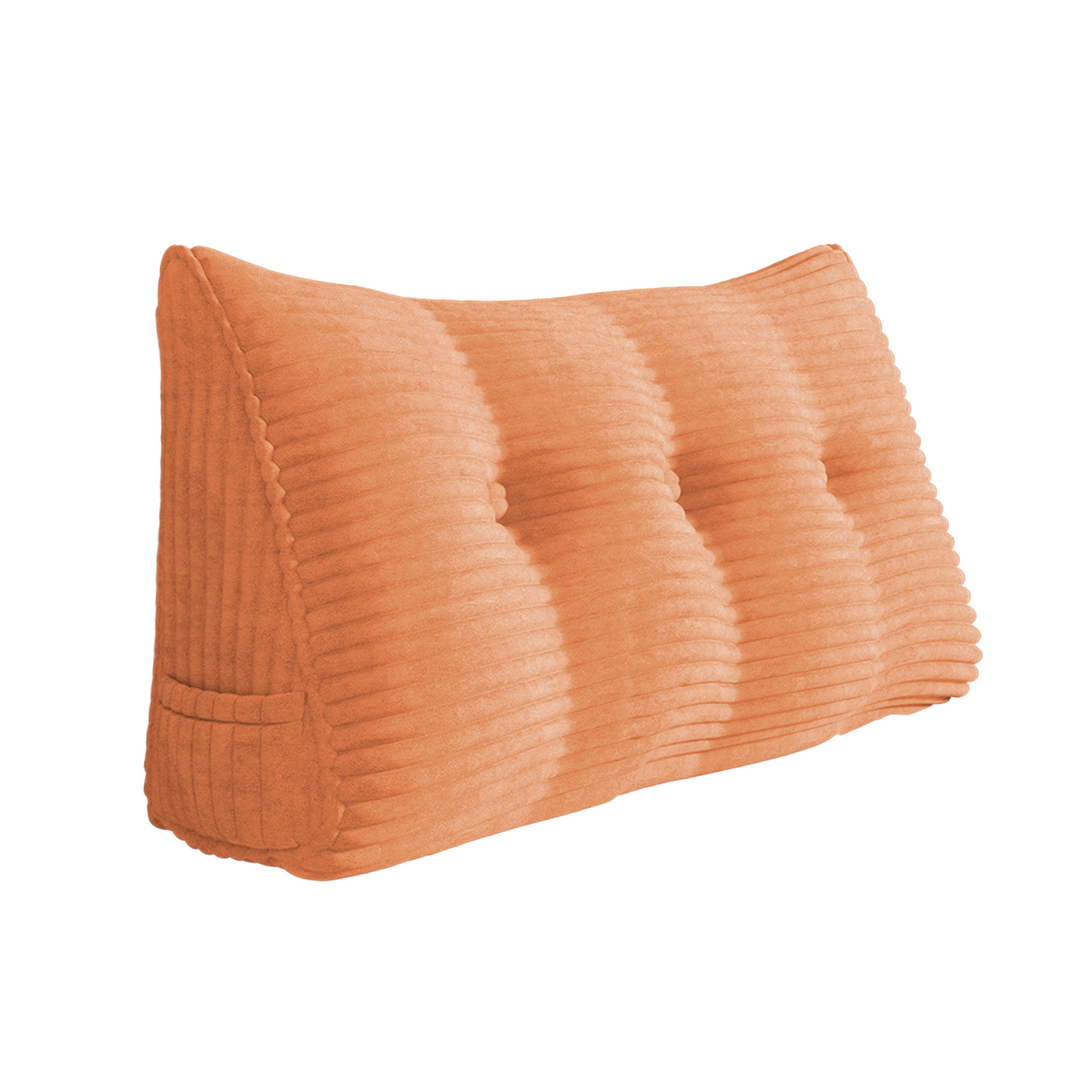 RÜCKENKISSEN für Bett Kord Pfirsichfarben 100 cm - Pink, Textil (50/100cm) - Vercart