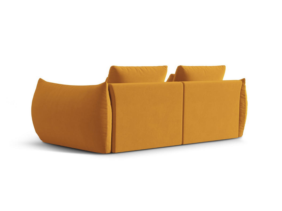SOFA modular Bloom aus Samt gelb 3 Sitzplätze - Gelb, Textil (106/95/232cm) - Micadoni
