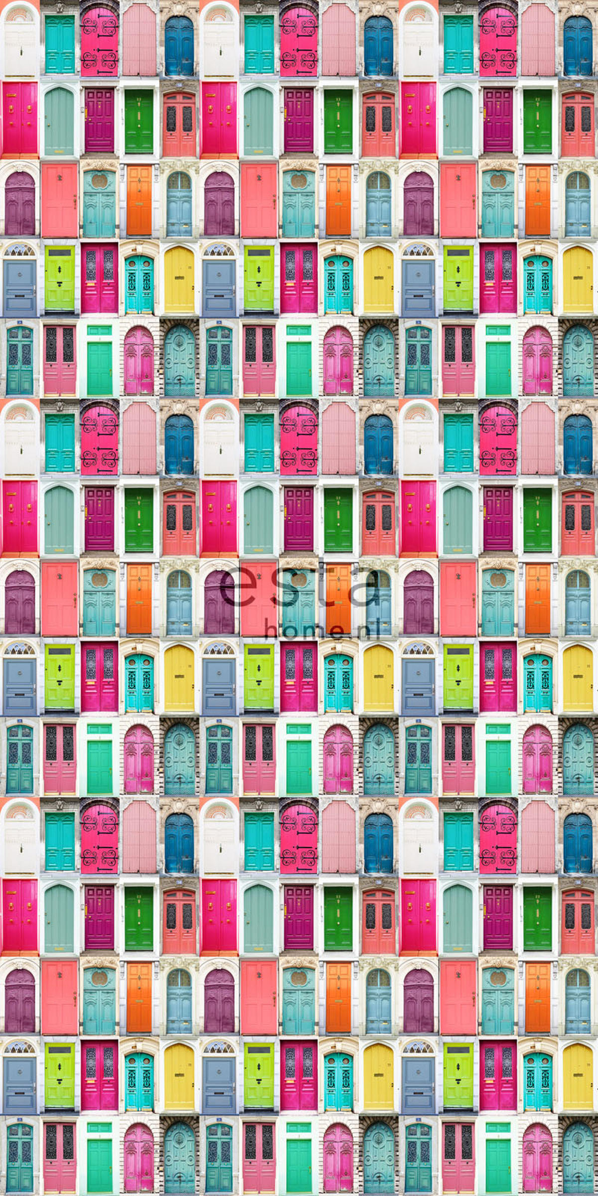 XXL-VLIESTAPETE farbige Türen 50 x 900 cm - Pink, Papier (50/900cm) - ESTAhome