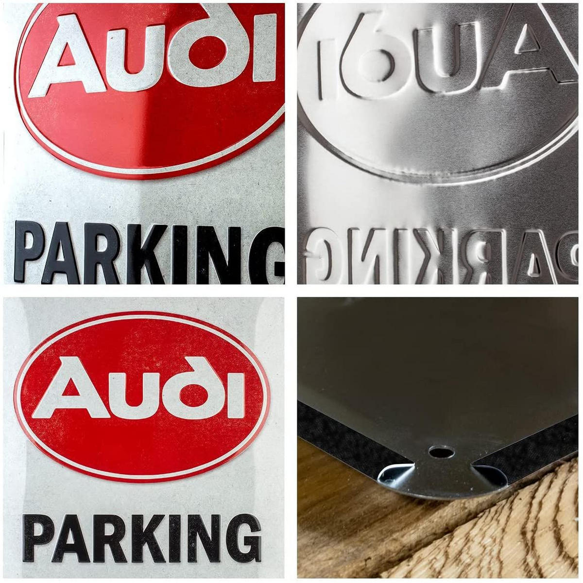 BLECHSCHILD 30/40 cm Audi Parking Only - Multicolor, Metall (30/40/0.2cm) - Nostalgic-Art