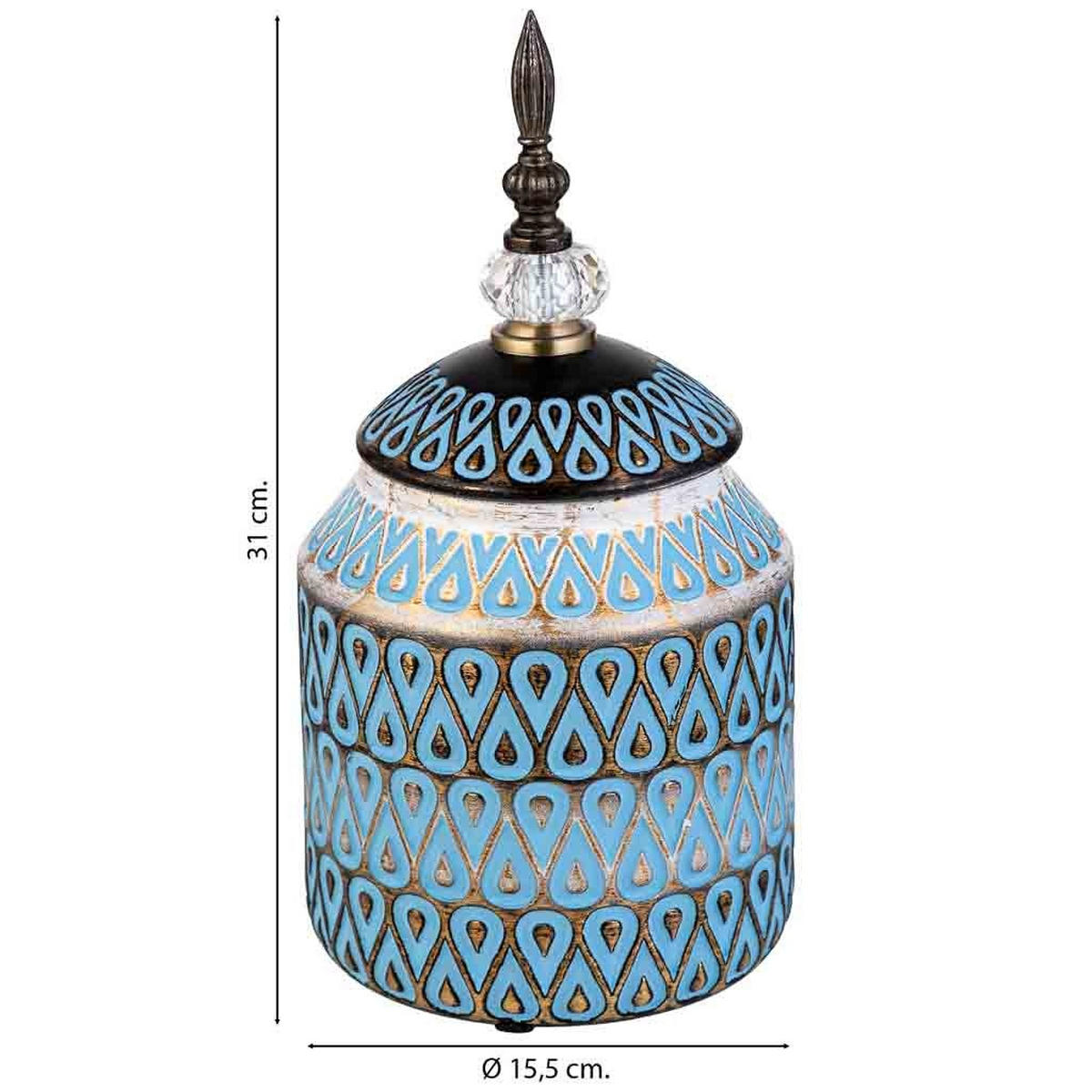 VASE aus Keramik, blau, 16x31cm - Blau, Keramik (31cm) - Wanderlust