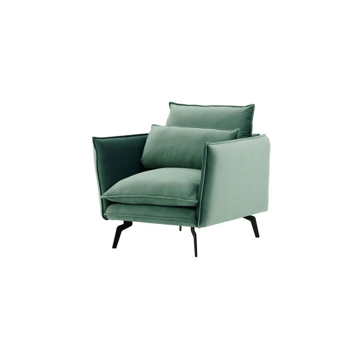 SESSEL Layla-Velluto 12 - Blau, Holz/Textil (105/95/98cm)