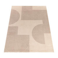 KURZFLORTEPPICH, geometrisch, Creme, 160 x 230 cm - Beige, Textil (230/160cm) - KADIMA DESIGN
