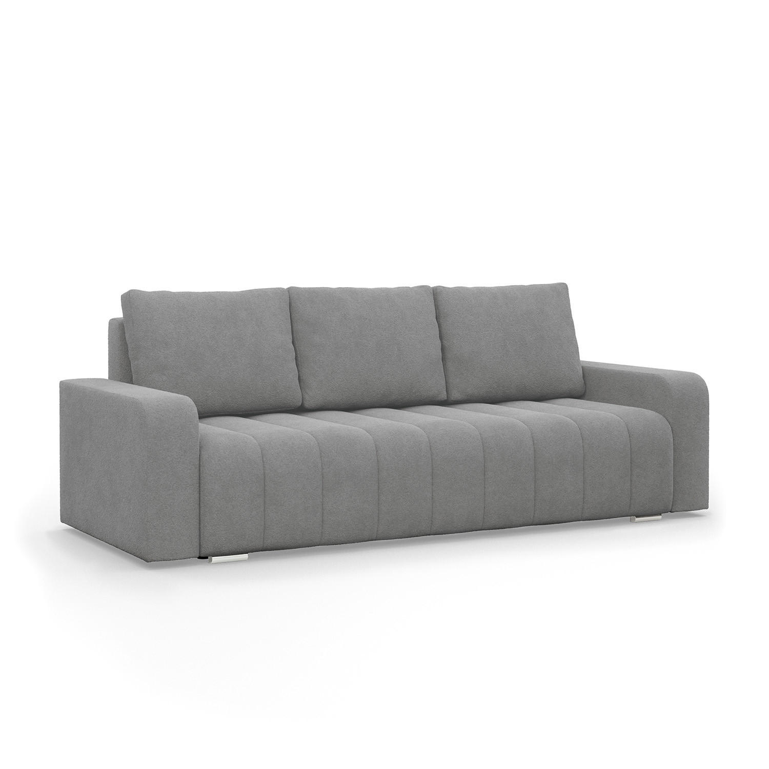 SOFA 3-SITZER MIT SCHLAFFUNKTION ABRIELLE Dunkelgrau - Dunkelgrau, Textil (97/87/227cm) - Mebligo