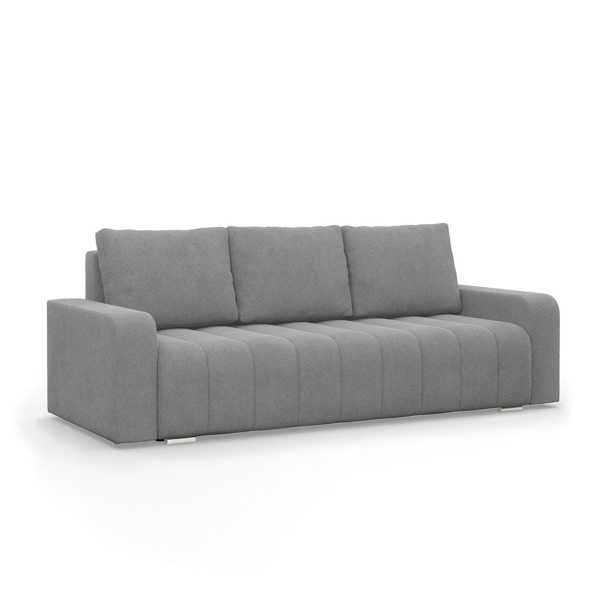SOFA 3-SITZER MIT SCHLAFFUNKTION ABRIELLE Dunkelgrau - Dunkelgrau, Textil (97/87/227cm) - Mebligo
