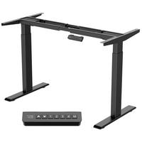TISCHGESTELL elektrisch höhenverstellbar 72-120 cm Schwarz aus Stahl mit 2 Motoren - Schwarz, Metall (180/60/120cm) - OKWISH