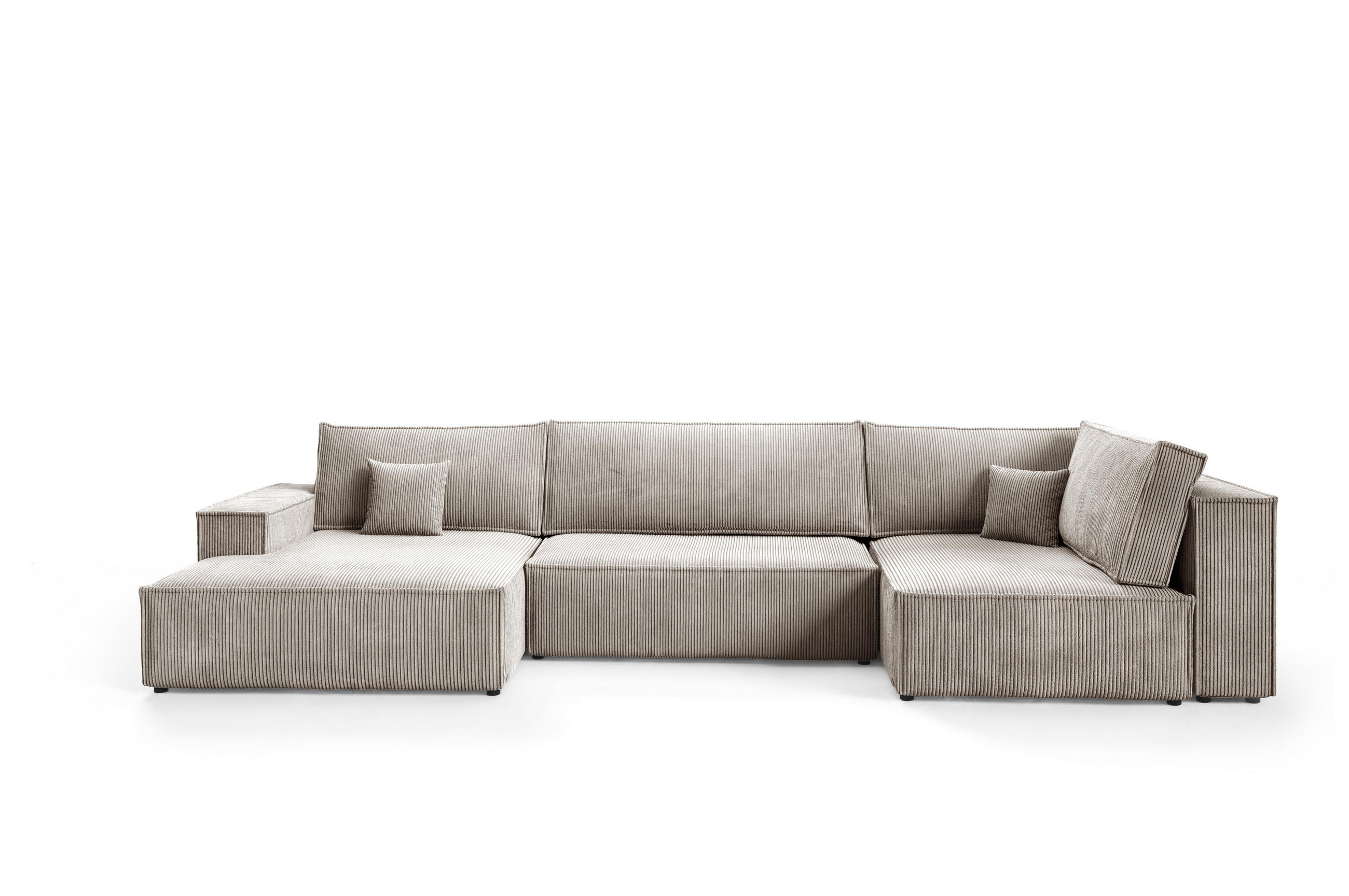 WOHNLANDSCHAFT Pablo Maxi mit Schlaffunktion Beige Cord - Beige, Textil (397/85/148cm) - Bromarkt