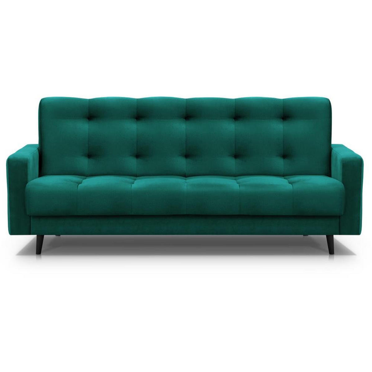 3-SITZER Schlafsofa Nancy Bis grün - Grau, Holz/Textil (220/89/93cm) - Beautysofa
